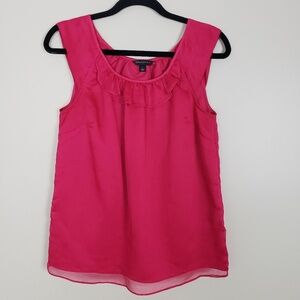 Banana Republic flowy tank, ruffle scoop neck I34